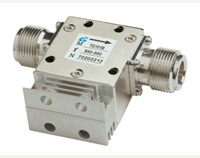 RF 0.5GHz -1.0GHz  Coaxial Ferrite Isolator 150W  0.5GHz -1.0GHz  Ferrite Coaxial Isolator 150WFeatures:

Wide Frequency Bandwidth (30MHz)
Low VSWR (1.2:1)
Low Insertion Loss (0.3dB)
High Isolation between input and output (-23dB)
Integrated with 100W load 
