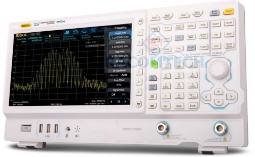 Rigol RSA3015E Real Time Spectrum Analyzer 9KHz - 1.5GHz with IEM BUNDLE High quality real-time spectrum analyzer from 9 kHz to 1.5 GHz bandwidth, up to 10 MHz real-time bandwidth, 10 Hz - 10 MHz RBW and a 25.6 cm (10.1") touch display with 1024x600 pixel.
