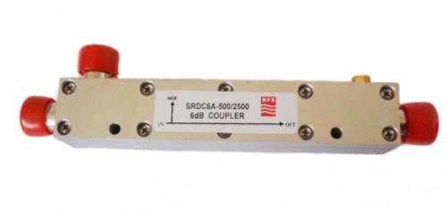 RFS SRDC6A  Coax Directional Coupler 6dB 500MHz-2500MHz Feature:

Boadband Frequency range: 500MHz-2500MHz
Flatness frequency response: +/-0.5dB
Coupling value:                       6dB 
Low VSWR:                          &lt;1.2
Low Insertion Loss:                &lt;0.5dB
High Directivity:                     &gt;29dB
Connectors:                           N type Female
Weight:                               &lt;0.4Kg
  
