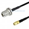  RG223 Cable N bulkhead  to SMA male (RA) -  RG223 Cable N bulkhead  to SMA male (RA)