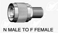 N type male (75 ohm) to F type  female adapter 75 ohm