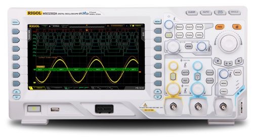 Rigol  MSO2202A-S  200MHz 2CH+16CH 2GS/s  Multi Channel Oscilloscope    
 MSO/DS2000A Series is the new mainstream digital scope to meet the customer's applications with its innovative technology. MSO2000A Series has 2+16channels, target for the embedded design and test market with its industry leading specifications, powerful trigger functions and broad analysis capabilities.