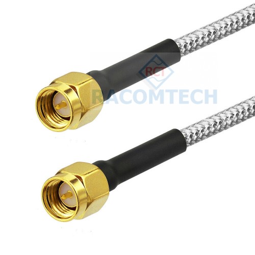 SMA male to SMA male RG402 Semi Flexible Cable  RoHS 10GHz RG402 semi flexible cable assembly with SMA male to SMA male connectors