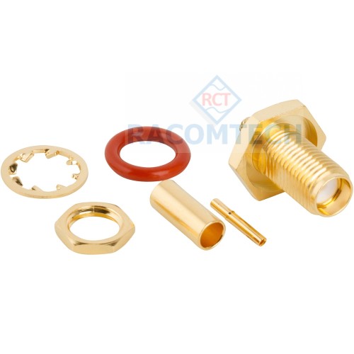 SMA Bulkhead RG316 Straight Connector -O-ring SMA Bulkhead O-ring​ for LMR100 RG316 RG174 Straight Connector 50ohm - Gold plated
For LMR100, RG174, RG316 and low loss 100 cable

