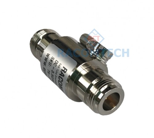 GAS Discharge Tube  Lightning Protector N Females connectors 0-3.5GHz Excellent VSWR
Low Insertion Loss
Small compact size
Multiple Strike Capability
Bi-directional Protection
