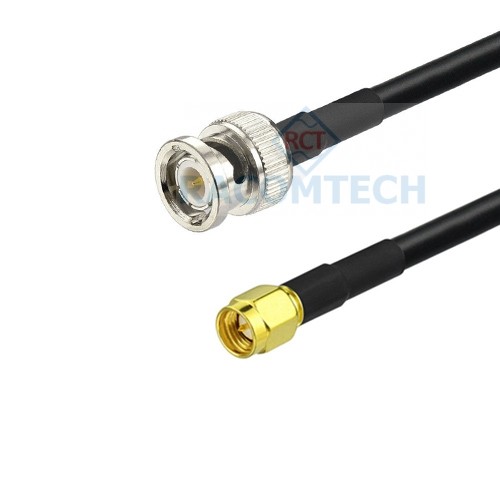  RG58 Cable  BNC/ Male - SMA / male BNC male to SMA male RG58 C/U Mil Spec Coaxial Cable
