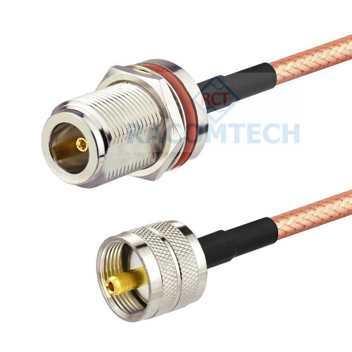 RG400  Cable  UHF male to N bulkhead Socket 