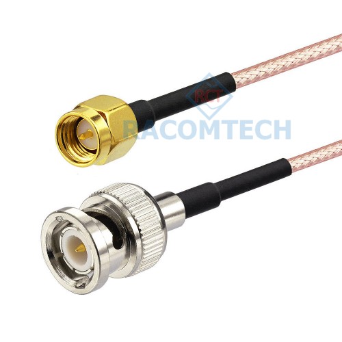 SMA male to BNC male RG316 Coax Cable   RG316 flexible 50 Ohm coax cable with FEP jacket is rated for a 3 GHz maximum operating frequency. This 50 Ohm 0.098 inch diameter and flexible coax cable is built with a shield count of 1.
