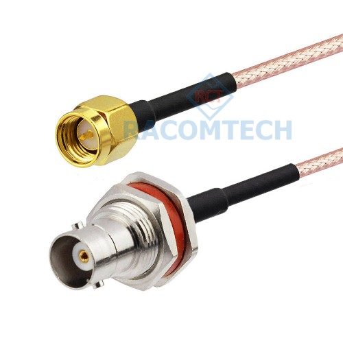 BNC  bulkhead to SMA male  RG316 Cable RG316 flexible 50 Ohm coax cable with FEP jacket is rated for a 3 GHz maximum operating frequency. This 50 Ohm 0.098 inch diameter and flexible coax cable is built with a shield count of 1