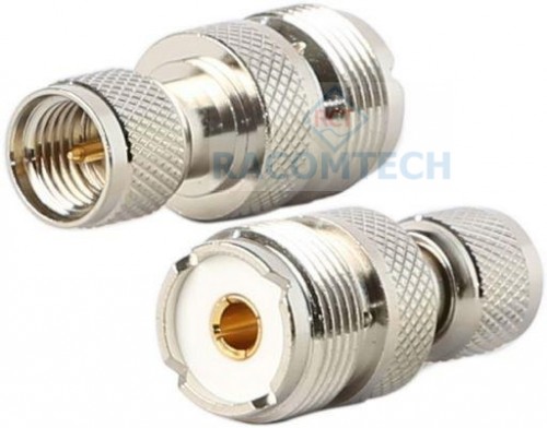 Min UHF male to UHF SO239  femal connector adapter 50ohm Min UHF male to UHF SO239  female connector adapter 50 ohm
