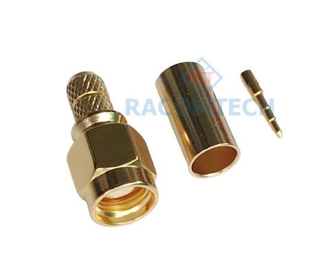 SMA Male Crimp Connector for LMR200 RG58 Cables  