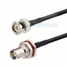BNC male to BNC Bulkhead female  RG58  Coaxial Cable   - BNC male to BNC Bulkhead female  RG58  Coaxial Cable  