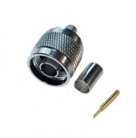 N Male Crimp Coax Plug 75 ohm - For LMR240-75