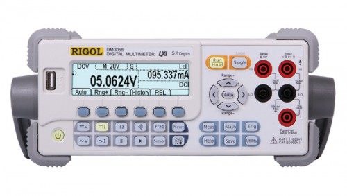 RIGOL DM3058   5 1/2 Bench Dual Display Multimeter LAN/USB DM3058 is a 5 1/2 dual display digital multimeter，It is designed for the needs of high precision, multifunction, automatic measurements of industrial products