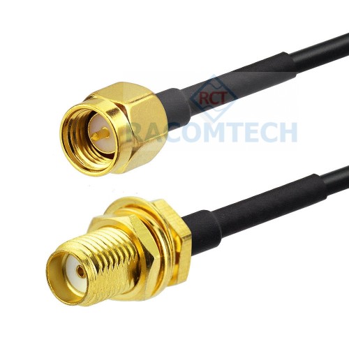 SMA male to SMA female LMR100  Coaxial  Cable  RoHS Impedance: 50 ohm,
Low loss: 