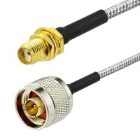 N male to SMA female RG402 Semi Rigid Coax Cable RoHS 