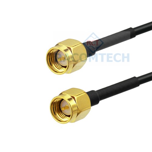 SMA male to SMA male LMR100  Coaxial  Cable  RoHS Impedance: 50 ohm,
Low loss: 