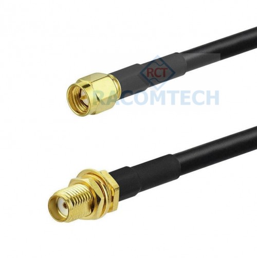  RG223 Cable SMA male (RA) to SMA female Impedance: 50 ohm
Low loss: 