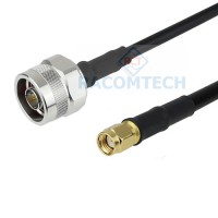 N male to RP- SMA male LMR240 Times Microwave Coaxial Cable 