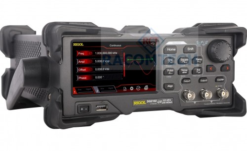 Rigol DG2072 70 MHz 2 channels  High quality two channel function / arbitrary waveform generator with 70 MHz bandwidth, 250 MSa/s and 16 Mpts memory.