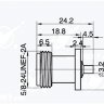 N Flange Jack connector  for RG405  0.086" cable - 223-5.jpg