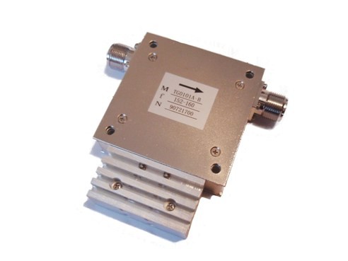 VHF 140MHz -172MHz Coaxial Ferrite Isolator 150 W  VHF 200cm Coaxial Ferrite Isolator 150 W
Features:

Wide Frequency Bandwidth
Low VSWR
Low Insertion Loss
High Isolation between input and output
Integrated with 100W loads
