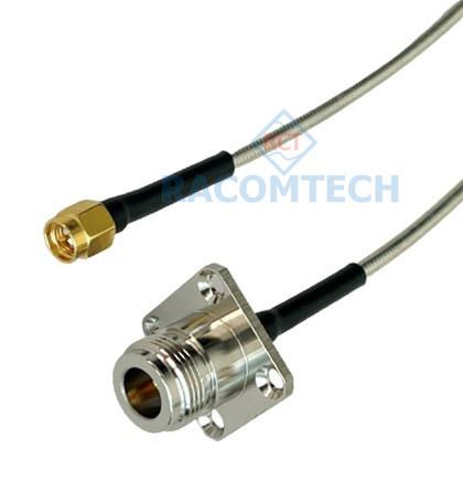 N female PM to SMA male RG402 Semi Rigid / Flexible Cable RoHS  RG 402 cable with N BH  and N Male, 0.141 semi rigid cable with N female 4- hole to SMA male 