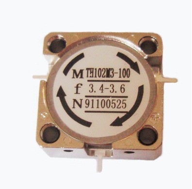 Stripline Circulator  TH102M3-100  3.4GHz-3.6GHz  WiMax Feature:

High isolation
Low insertion Loss
Broad Frequency band
RoHS Free

Application:
   Strip-line microwave circulator for WiMAX applications at 3.5 GHz. Designed for use from 3.2 to 3.6 GHz, the model TH102M3-100 circulator maintains 20 dB isolation across the band while keeping insertion loss to only 0.4 dB. Ideal for maintaining isolation between a WiMAX antenna and its transceiver circuitry, the compact circulator can handle 100 W RF power and exhibits VSWR of 1.20:1. The lead-free, RoHS-compliant component is compatible with standard reflow processes, and meets the IEEE 802.16 WiMAX specifications. It is designed for operating temperatures from -40 to +70°C. 
Please quote the spcial price for quanity order!