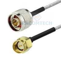 N male to SMA male RG402 Semi Rigid Coax Cable RoHS