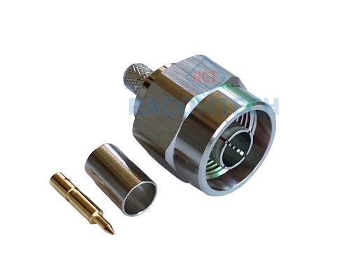 N type Crimp Plug Coax Connector for  RG223 RG142 IMPEDANCE: 50 ohm | FREQ: DC6GHz |  CAB: Rg223, RG142 |Hex head ( 20mm) coupling body, easy for connection with proper torque wrench ( 1.0 N.M recommended )
