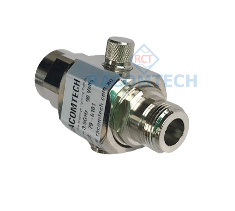 N  Coaxial Lightning Protector 2.7GHz  ( Replaceable GAS Tube) Frquency range:      DC - 2.7GHz
Impedance:             50 ohm
VSWR:                  