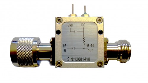 RF Bias Tee N type SHX-BT-N Frequency range:  0.01-3GHz  and 0.01-4.2GHz, low insertion loss: < 1.25dB @4.2GHz