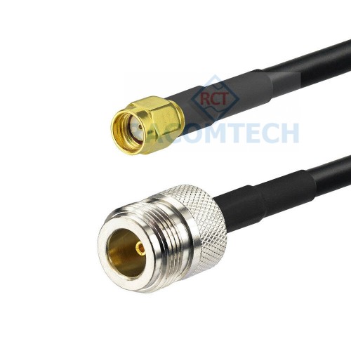 N bulkhead to RP-SMA male LMR195 Times Microwave Coax Cable RoHS Feature:

Impedance: 50 ohm
Low loss:  100 pcs)
