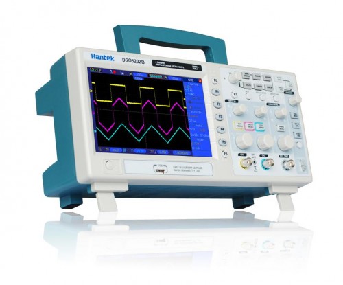 Hantek DSO5102B Oscilloscope  100MHz 1Gs/s   Features：
• 200/100/60MHz bandwidths•1GSa/s Real Time sample rate• Large (7.0-inch) color display,WVGA(800x480)
• Record length up to 1M
 