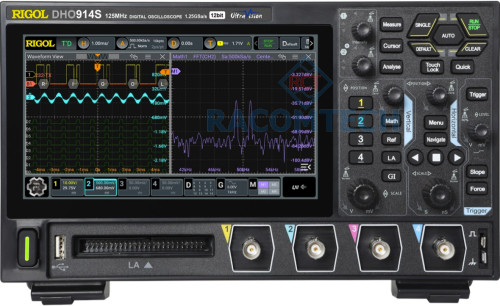 Rigol  DHO914S  125MHz, 4CH, 1.25GS/s, 12 BIT Oscilloscope- ARB FUNCTION The DHO-900 series supports 16 digital channels. One instrument can make an analysis on both analog and digital signals to meet the embedded design and test scenarios. With an affordable price, you can access auto serial and parallel bus analysis, bode plot analysis, and other functions to meet test demands in R&D,
education, and scientific research.
