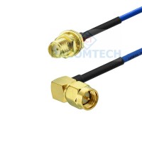 Habia  0.086"  Semi-Flexible Cable Assembly SMA (90 degree) Plug / Socket  