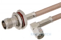  RG400 M12/128 Cable TNC (BH ) female to SMA male RA